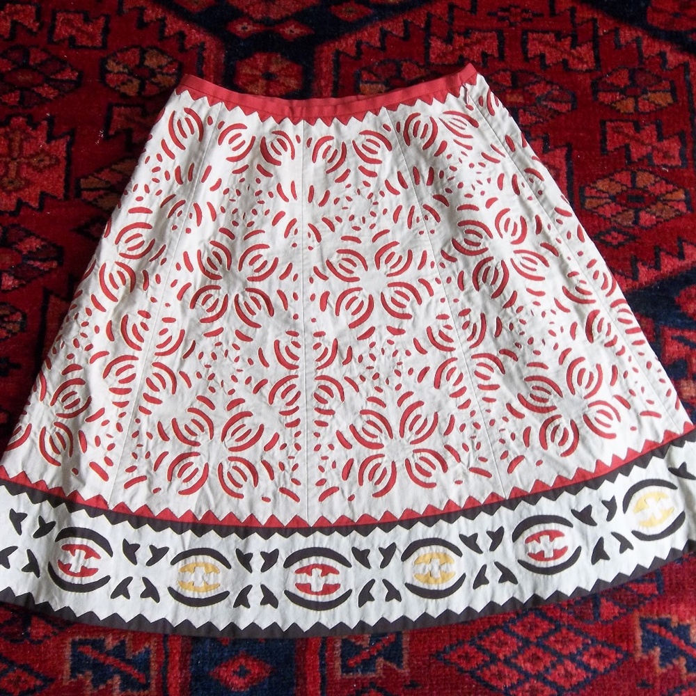 Lafayette 148 New York skirt quilted sz 10